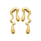 Boucles d'oreilles Pendantes "Entrelacs Infinis" en PVD Doré (Fermoir Papillon)