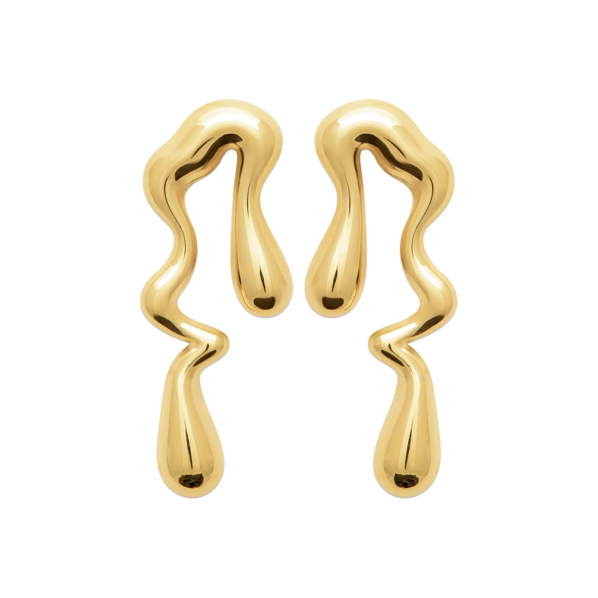 Boucles d'oreilles Pendantes "Entrelacs Infinis" en PVD Doré (Fermoir Papillon)