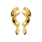 Boucles d'oreilles Pendantes "Lasso Torsadé" en PVD Doré