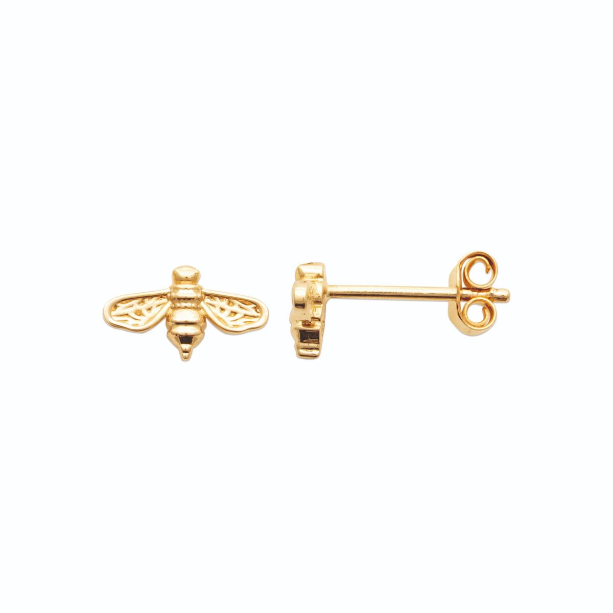 Boucles d’oreilles puces abeille en plaqué or