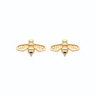 Boucles d’oreilles puces abeille en plaqué or