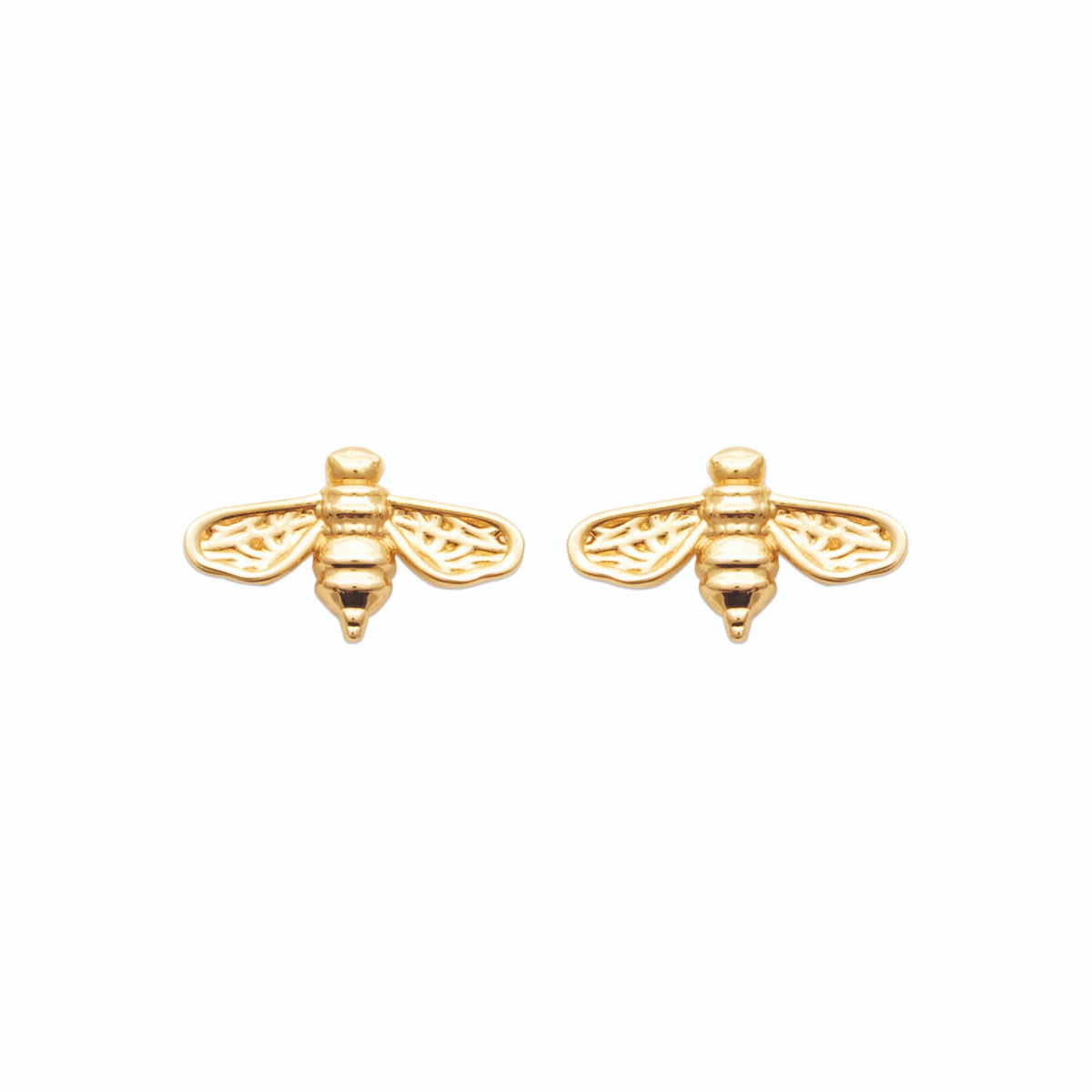 Boucles d’oreilles puces abeille en plaqué or