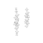 Boucles d’oreilles puces barrette pavée de zircons enfant en argent 925 rhodié