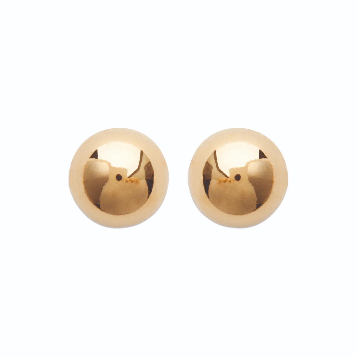 Boucles d’oreilles puces boule grande en plaqué or