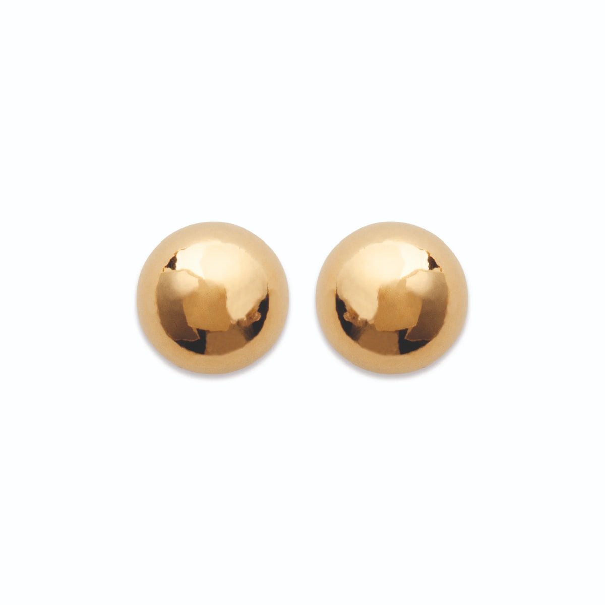Boucles d’oreilles puces boule moyenne en plaqué or
