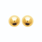 Boucles d’oreilles puces boule polie 10 mm en acier PVD doré