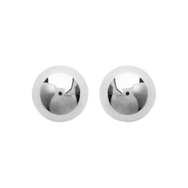 Boucles d’oreilles puces boules larges en argent 925 rhodié