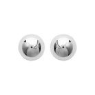 Boucles d’oreilles puces boules moyennes en argent 925 rhodié