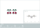 Boucles d’oreilles puces cerises enfant en argent 925