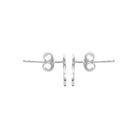 Boucles d’oreilles puces chat assis enfant en argent 925 rhodié