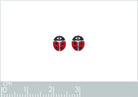 Boucles d’oreilles puces coccinelle enfant en argent 925 rhodié
