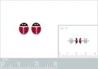 Boucles d’oreilles puces coccinelle enfant en argent 925