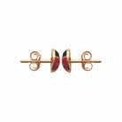 Boucles d’oreilles puces coccinelle enfant en plaqué or