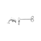Boucles d’oreilles puces dauphin bondissant enfant en argent 925 rhodié