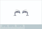 Boucles d’oreilles puces dauphin dressé enfant en argent 925 rhodié