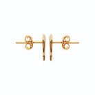 Boucles d’oreilles puces dauphin dressé enfant en plaqué or