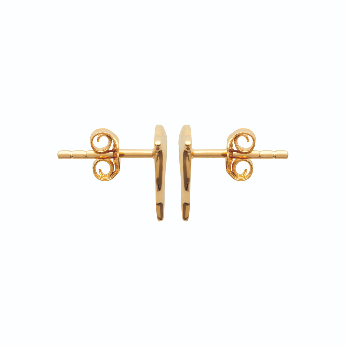 Boucles d’oreilles puces dauphin dressé enfant en plaqué or