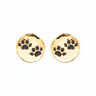 Boucles d’oreilles puces empreintes de pattes enfant en plaqué or