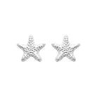 Boucles d’oreilles puces étoile de mer enfant en argent 925 rhodié