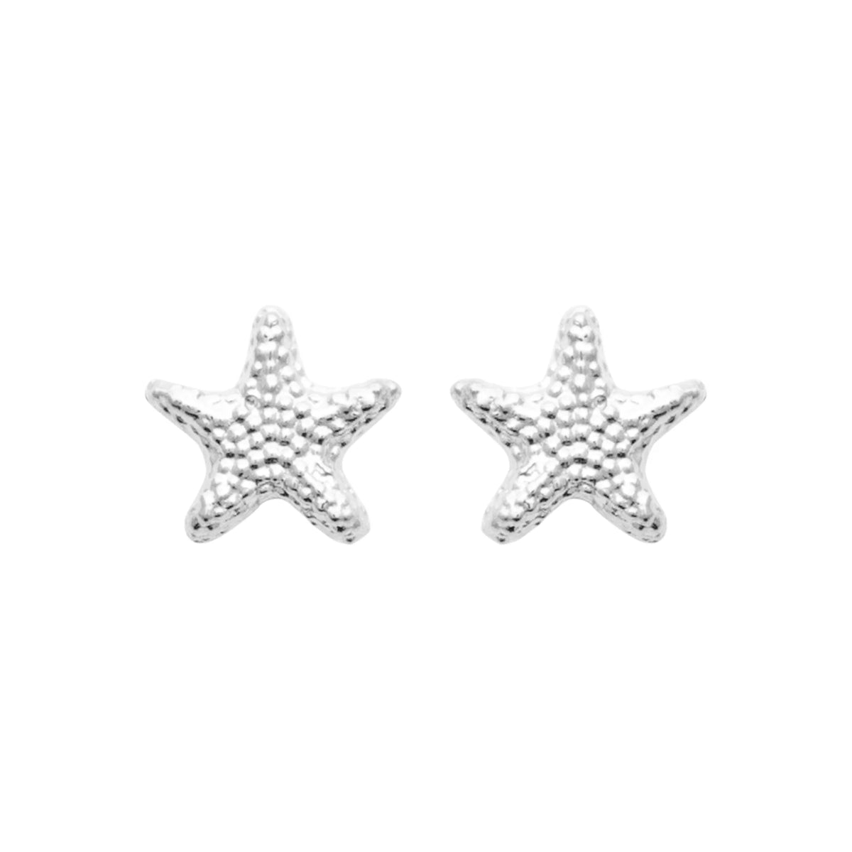Boucles d’oreilles puces étoile de mer enfant en argent 925 rhodié
