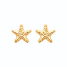 Boucles d’oreilles puces étoile de mer enfant en plaqué or