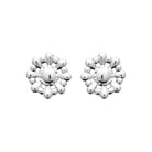 Boucles d’oreilles puces fleur de billes en argent 925 rhodié