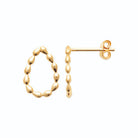Boucles d’oreilles puces goutte de grains d’or en plaqué or