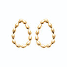 Boucles d’oreilles puces goutte de grains d’or en plaqué or