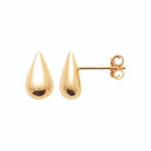 Boucles d’oreilles puces goutte moyenne en plaqué or