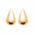 Boucles d’oreilles puces goutte moyenne en plaqué or