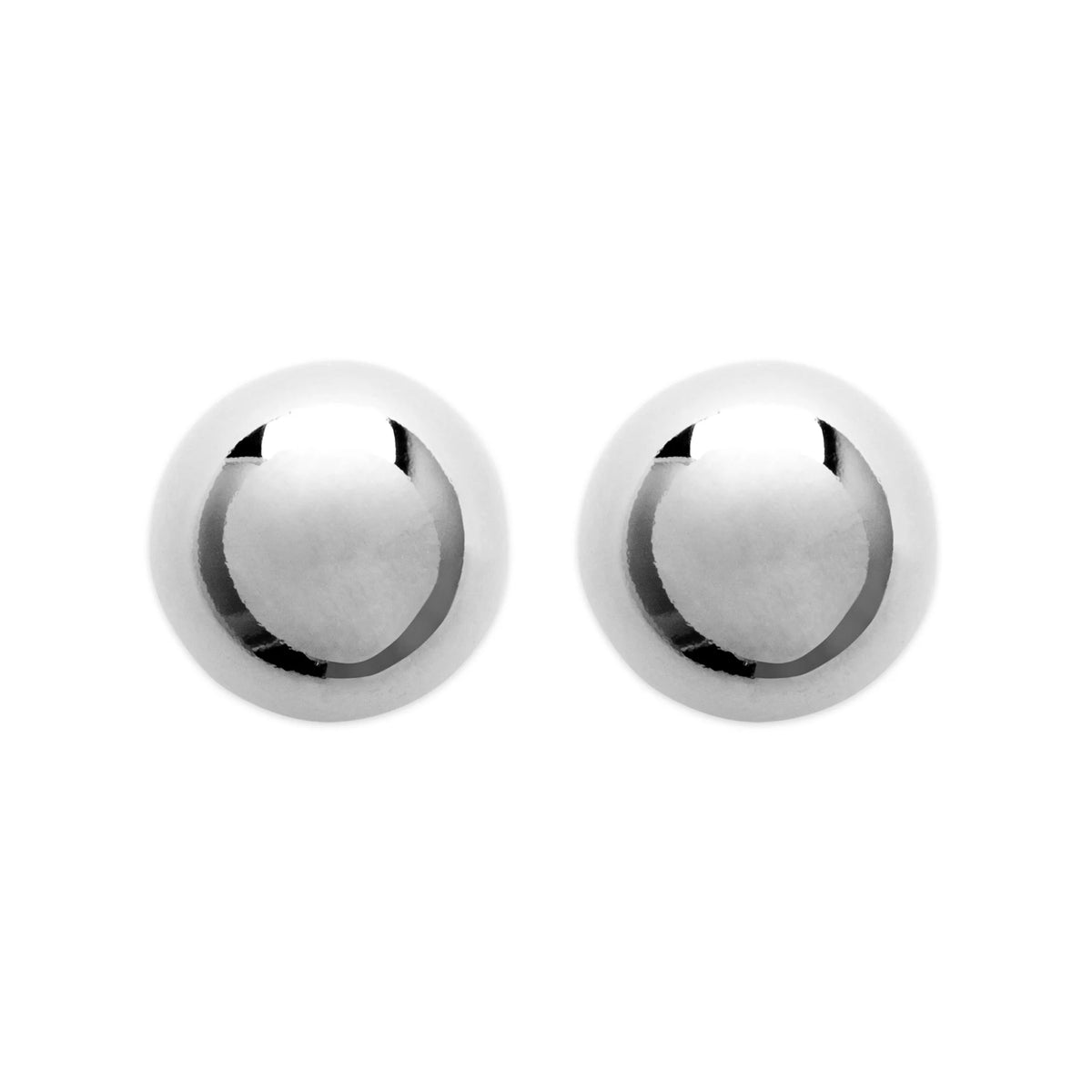 Boucles d’oreilles puces grosses boules en argent 925 rhodié