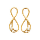 Boucles d’oreilles puces infini ajouré zircons en plaqué or