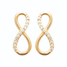 Boucles d’oreilles puces infini pavé de zircons en plaqué or