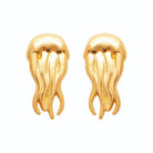 Boucles d’oreilles puces méduse enfant en plaqué or