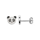 Boucles d’oreilles puces panda enfant en argent 925 rhodié