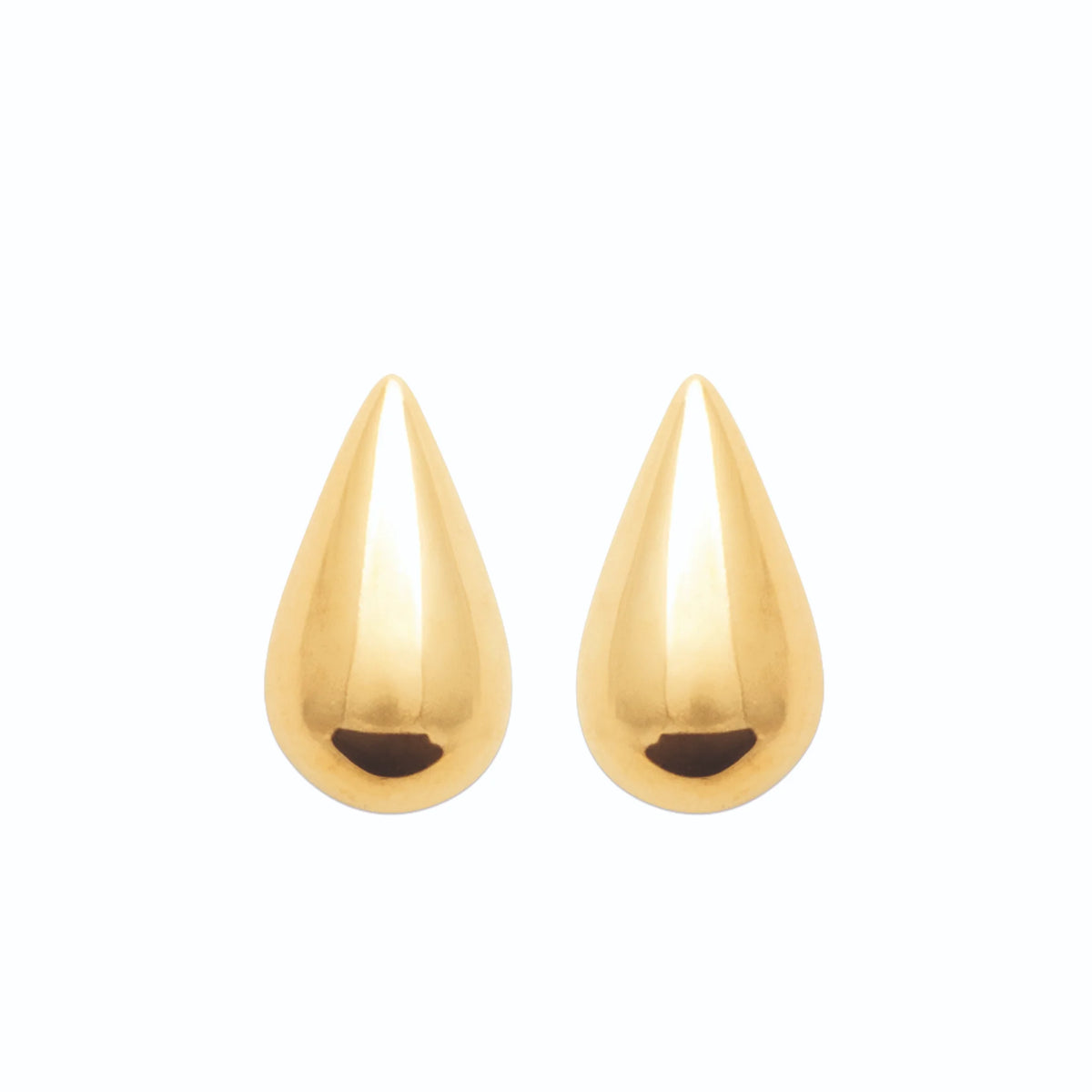 Boucles d’oreilles puces petite goutte en plaqué or