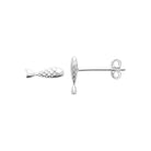 Boucles d’oreilles puces poisson enfant en argent 925 rhodié