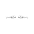 Boucles d’oreilles puces poisson enfant en argent 925 rhodié