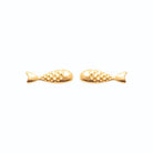 Boucles d’oreilles puces poisson enfant en plaqué or