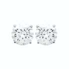 Boucles d’oreilles puces solitaire zircon quatre griffes en argent 925, très grande taille de pierre