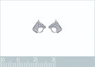 Boucles d’oreilles puces tête de cheval enfant en argent 925 rhodié