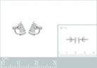 Boucles d’oreilles puces tête de cheval enfant en argent 925