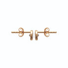 Boucles d’oreilles puces zircon serti clos en plaqué or