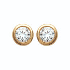 Boucles d’oreilles puces zircon serti clos en plaqué or