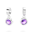 boucles oreilles indiscrète  pour en argent 950 avec amethyste