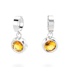 boucles oreilles indiscrète  pour en argent 950 avec citrine