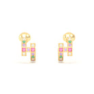 Boucles d’Oreilles Art Déco – Or Jaune 18 Carats & Diamants – Harmonie au Choix