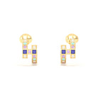 Boucles d’Oreilles Art Déco – Or Jaune 18 Carats & Diamants – Harmonie au Choix