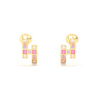 Boucles d’Oreilles Art Déco – Or Jaune 18 Carats & Diamants – Harmonie au Choix