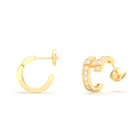 Boucles d’Oreilles Art Déco – Or Jaune 18 Carats & Diamants – Harmonie au Choix